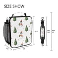 thumbnail image 5 of Insulated Square Lunch Bag with Side Mesh Pocket Fashion Lunch Box Reusable Lunch Tote 10.5" x9.5" x3.5" Cute Snowman and Christmas Tree, 5 of 6