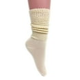 thumbnail image 2 of Women’s Thin Cotton Slouch Socks – Lightweight & Breathable Scrunch Ankle Socks, 1 Pair (Fits Shoe Size 9-11), Casual Wear, Dance, Machine Washable, 2 of 6