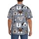 thumbnail image 3 of Fotbe Cute Dog Faces Camisa Estampada de Manga Corta para Hombre, Casual de Verano, Estilo Playero, Sin Arrugas-XX-Large, 3 of 5