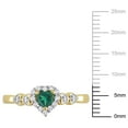 thumbnail image 3 of Everly Women's Created Sapphire and Created Emerald Yellow Gold Plated Ring, 3 of 8