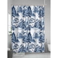 thumbnail image 5 of Shower Curtain Blue Garden Landscape Bathroom Curtains with Hooks, Waterproof Fabric Chinese Style Bath Shower Curtains Set for Bathroom Bathtubs Decor 72x72 Inch, 5 of 8