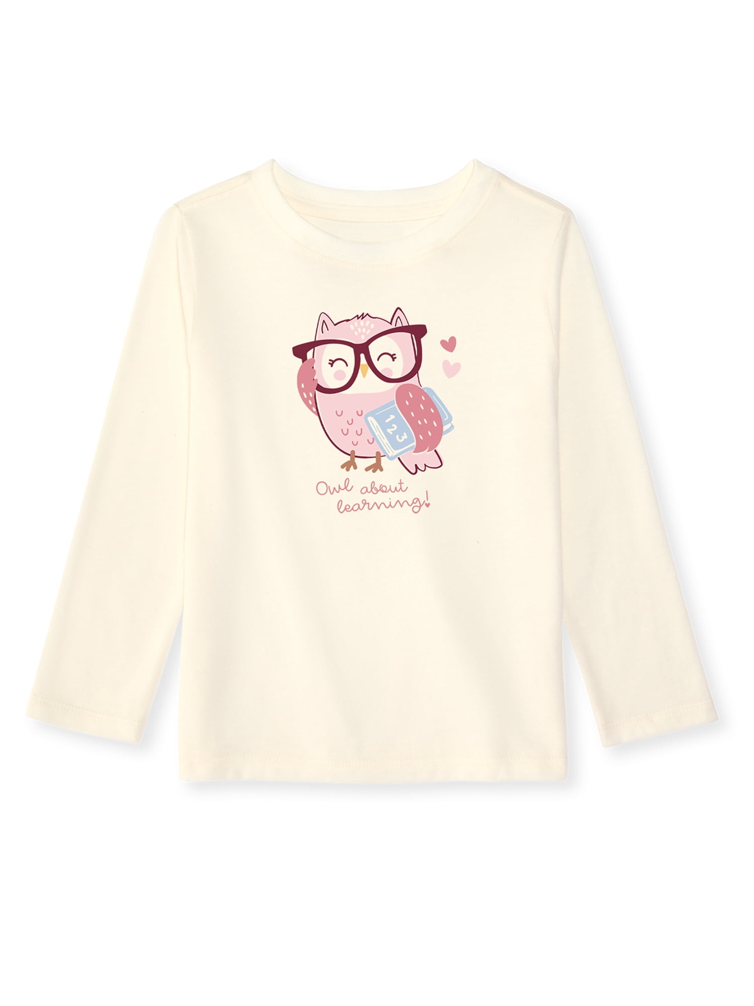 Garanimals Baby & Toddler Girl Long Sleeve Shirts, Single & 3-Pack, Sizes 0-6T
