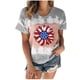 thumbnail image 2 of Fiudx Ofertas Flash Artículos En Oferta Camiseta de Manga Corta con Cuello Redondo y Estampado Del Día de La Independencia para Mujer, 2 of 4