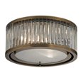 thumbnail image 1 of Elk Lighting Linden Manor 2 Light Flush Mount in Aged Brass, 1 of 2