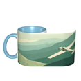 thumbnail image 4 of Valley Flying Coffee Mug Fun Custom Ceramic Mugs 11oz Sky Blue, 4 of 5