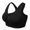 Black, variant on Women's Zip Front Sports Bra Wireless Post-Surgery Bra Active Yoga Sports Bras