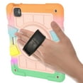 thumbnail image 2 of Dteck for iPad Pro 11 Inch 4th/3rd/2nd/1st Generation 2022/2021/2020, Air 5th/4th 10.9 2022/2020 Case , Shockproof Silicone Rotatable Stand with Handle Holder Shoulder Strap Cover, Rainbow Rosegold, 2 of 7
