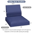thumbnail image 5 of Baibu Outdoor Chair Cushions 19 x 19 x 4 Inch Deep Seating Cushion with Ergonomic Lumbar Support Pillow Patio Furniture Sofa Replacement Cushions,Navy Blue, 5 of 8
