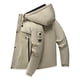 thumbnail image 1 of Ceisia Men's Hooded Waterproof Long Sleeve Jacket Casual Solid Color Loose Fit Gift Outerwear, 1 of 7