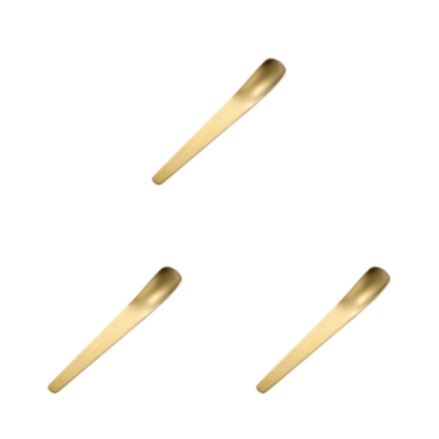 Naiovety Cuchara para postre Cuchara plana para helado Cubiertos Metal Acero inoxidable Pulido Mango largo Cocina para cucharones de viaje Type1 NO1