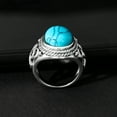 thumbnail image 6 of Yesbay Women Ring Exquisite Faux Turquoise Colorfast Vintage Style Women Circlet Finger Decoration, 6 of 7