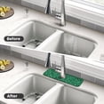 thumbnail image 4 of Pofeuu Green Glitter Print Splash Guard for Sink Faucet Sink Gadgets-Splash Guard Behind Faucet Drip Catcher for Kitchen, Bathroom,Sink Mat, 4 of 7