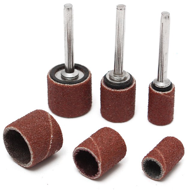 maskred Electric File Sanding Bands Tool Grinding Filing Manicure Polishing Circle Replacement Part Sandpaper for Home Work 63 Pieces/Set