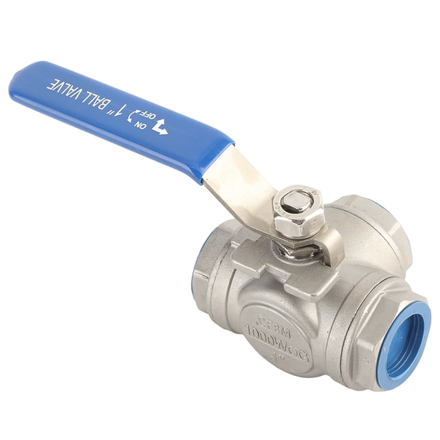 Válvula de Bola Ticfox 1' DN25 Acero Inoxidable SUS304 Tipo L de Tres Vías