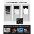 thumbnail image 6 of Blackout Door Curtains for Door Window Ombre Leopard Print Black White Gradient Privacy Thermal Insulated French Door Curtain for Patio Front Door, Tie up Shade, W26 x L70 inch, 1 Panel, 6 of 7