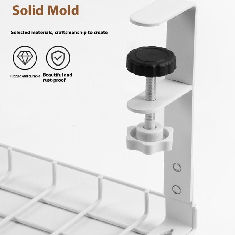 lanema Under Table Storage Rack Metal Cable Management Tray Home Office Desk Wire