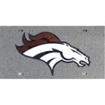 thumbnail image 1 of Denver Broncos Logo Silver Glitter Laser License Plate, 1 of 1