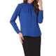 thumbnail image 4 of BLUSA DE CHIFFON CON CUELLO ALTO INSPIRADA EN CHIC OTOÑO INVIERNO PARA MUJERES, CAMISA DE MANGA LARGA DE NEGOCIOS CASUAL TALLA S AZUL REAL, 4 of 6