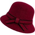 thumbnail image 6 of CoCopeaunts Bucket Hats for Women Versatile Simple Solid Color Fashion Bowknot Belt Ladies Fisherman Hat Winter Wool Keep Warm, 6 of 8