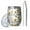 White Stem Sunflower, variant on 12oz Stemless Wine Tumblers Black Small Sunflower Pattern Vacuum Insulated Stainless Steel Travel Tumbler Cups Mug with Lid and Straw for Champaign,Cocktail,Beer with Cleaning Brush
