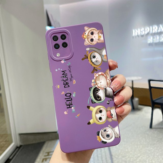 Bonita funda de dinosaurio para Samsung Galaxy A12, M12, F12, Fundas traseras suaves para Samsung A12, F12, M12, A 12, 5G, A125F Fivean unisex