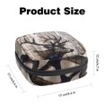 thumbnail image 2 of 1Pc Cute Period Bag Menstrual Cup Pouch, Large Storage Bag Sanitary Purse for Sanitary Napkin Pads, Elk on Vintage Wooden Background Pads Organizer for Girls Women, 2 of 6