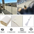thumbnail image 3 of LOVE STORY 3.3' x 19.5' Balcony Privacy Screen Fence Cover Mesh for Deck Patio Porch Railing, Cream, 3 of 7
