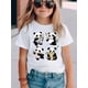 thumbnail image 1 of SCKMEU - Camiseta con estampado gráfico de panda, cuello redondo de algodón, punto informal con elasticidad media, estampado de dibujos animados, corte regular para primavera/verano/otoño, 1 of 6