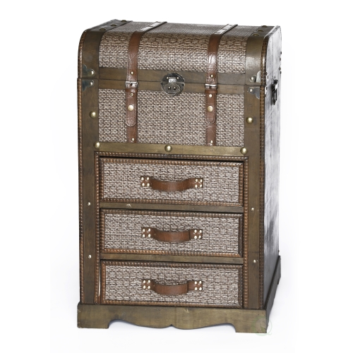 Decorative Wooden Storage Chest with 3 Drawers