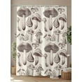 thumbnail image 4 of Khaki Mushroom Shower Curtain, and Leaf Retro Nostalgic Style Waterproof Shower Curtain Set with 12 Hooks Lightweight Washable Fabric Shower Curtains for Bathroom 72x72 Inches, 4 of 6