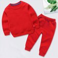 thumbnail image 2 of Toddler Boys Clothes Set Baby Kids Crewneck Long Sleeve Sweatshirt Pullover Sweatpants Outfit 2 Piece Sets Kaprioy, 2 of 5