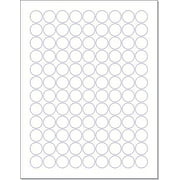 Laser / Ink Jet White Labels (3/4" Round - 108 Per Page | 5400 Labels)