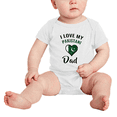 thumbnail image 2 of I Love My Pakistani Dad Heart Flag Cute Baby Romper Bodysuit For Boy Girl (White, 3-6 Months), 2 of 5