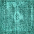 thumbnail image 1 of Ahgly Company Machine Washable Indoor Square Persian Turquoise Blue Traditional Area Rugs, 6' Square, 1 of 4
