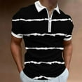 thumbnail image 2 of Camisetas de Manga Larga para Hombres Casual Impreso Girar Abajo Cuello Cremallera Camiseta, Ligera Blusa de Algodón de Imitación para el Hogar, Diario Y Cuatro Estaciones de Uso, 2 of 5