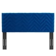 thumbnail image 3 of Modway Mercy Chevron Tufted Velvet Full/Queen Headboard in Navy, 3 of 4