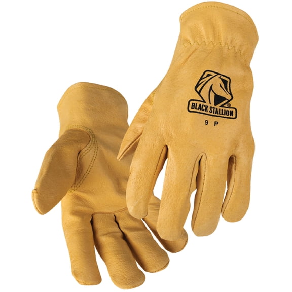 Black Stallion 9P Performance Pigskin Drivers Gloves, Medium