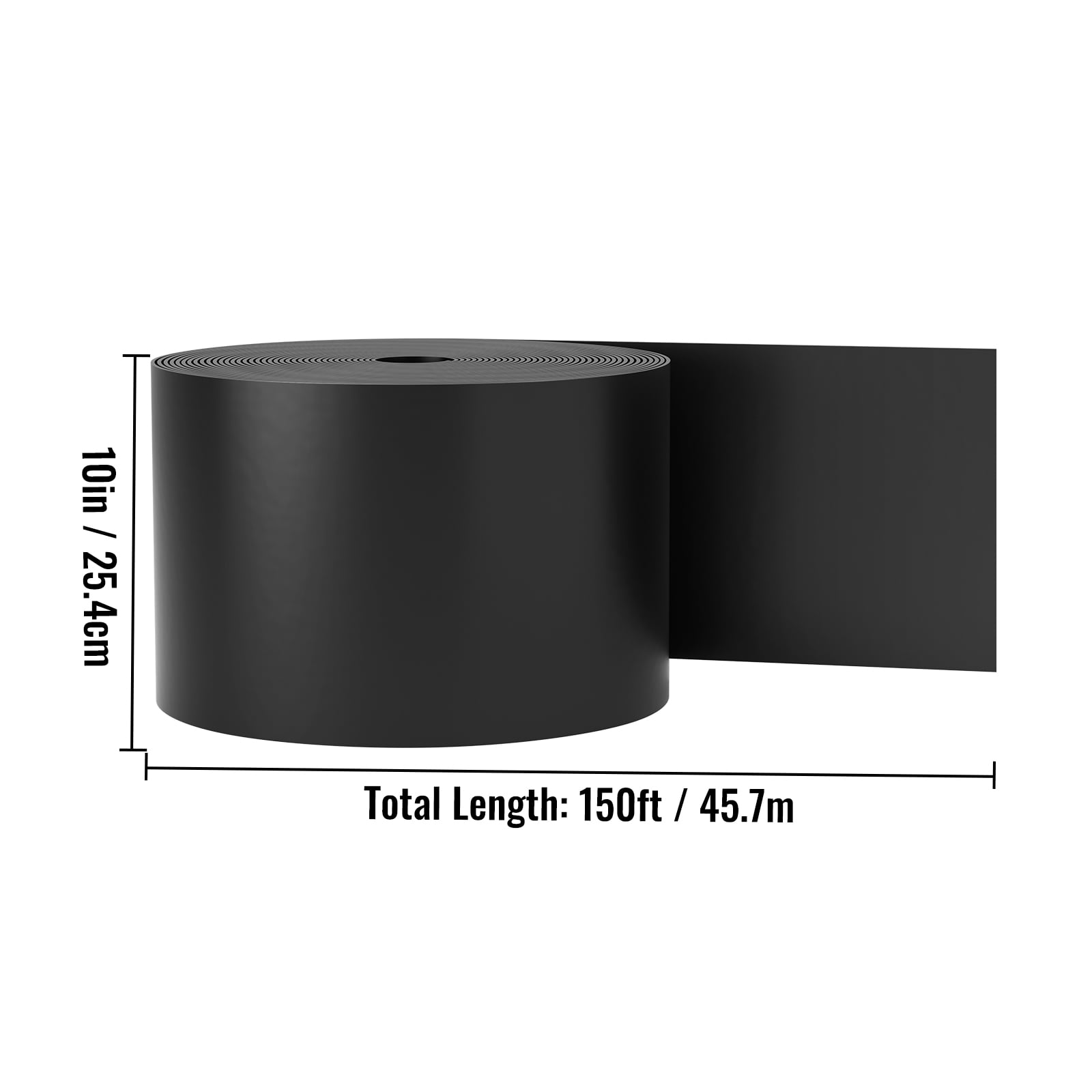 KFFKFF Garden Landscape Edging 10 in x 150 ft Recycled HDPE Terrace Edging Coil, Flexible Plastic Lawn Border for Flower Bed, Yard, Driveway, Garden, Lawn, Prevents Weed Encroachment (Black)