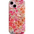 thumbnail image 1 of Funda Qokey para iPhone 14/13 de 6.1 pulgadas, diseño floral rosa, 1 of 8