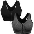 thumbnail image 1 of Sujetador deportivo con cremallera frontal para mujer Sujetador postoperatorio inalámbrico Sujetador deportivo de yoga activo Ormromra LRWJ118-51, 1 of 4