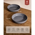 thumbnail image 5 of Famiware Milkyway 4-Piece Stoneware 33 oz Pasta Bowl Set, Dark Gray, 5 of 6