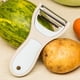 thumbnail image 5 of Pelador de cuchillos de fruta 2 en 1 de acero inoxidable | Herramienta de cocina portátil multifuncional • Cuchilla cerámica de tungsteno • Mango ergonómico antideslizante • Rosa/azul • 14cm •, 5 of 6