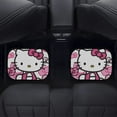 thumbnail image 4 of Hello Kitty Car Floor Mats 4PC Set Anti Skid Vehicle Floor Mat Car Carpet for Front Rear Seats Universal Auto Interior Accessories, 4 of 8