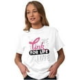thumbnail image 5 of Breast Cancer Pink for Life Ribbon Women's Graphic T Shirt Tees Brisco Brands L, 5 of 5