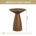 thumbnail image 2 of Pedestal Drink Table, Small Round Martini Table, Metal End Table for Small Space, Living Room, Walnut, 2 of 5