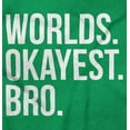 thumbnail image 2 of Worlds Okayest Bro Sibling Brother Men's Big & Tall Crewneck Sweatshirt Brisco Brands 4X, 2 of 5