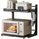 thumbnail image 1 of Estante retráctil para horno de microondas extraíble para cocina, panadero, organizador de almacenamiento, 2 estantes axiales expansibles y ajustables en altura de acero al carbono con 3, 1 of 4