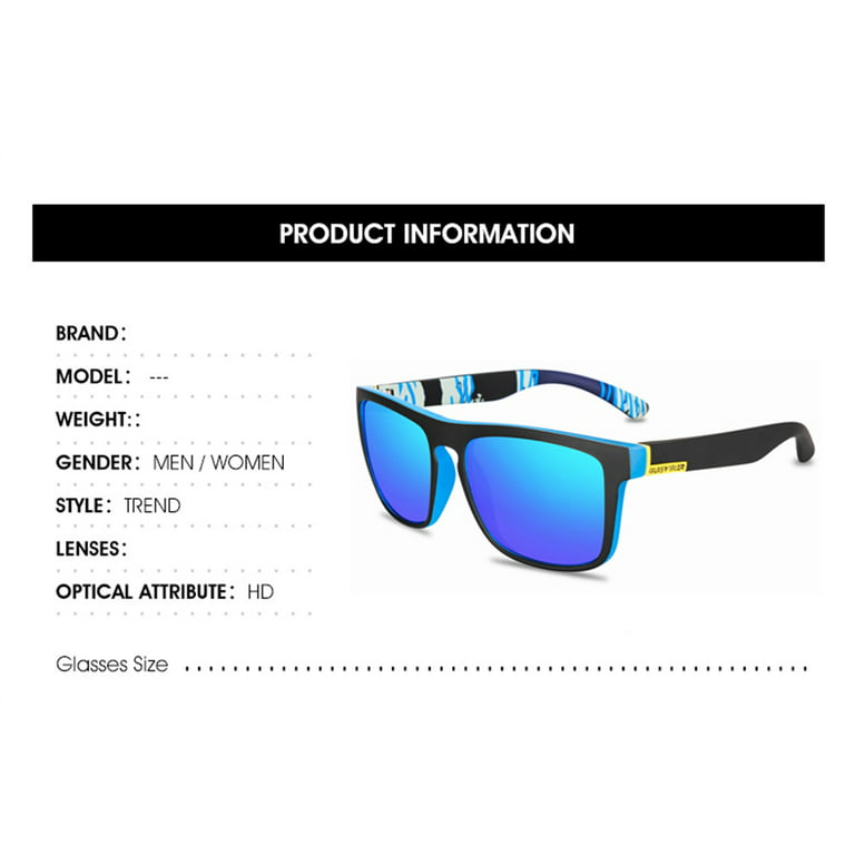 Mercita Premium Polarized Sunglasses for Men Women Camp Hiking Driving Sport Goggles Square Frame, adult Unisex, Size: One size, QP8