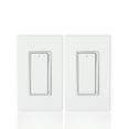 thumbnail image 4 of Coby CBDE03W 300W Dimmable LED/CFL and 600W Incandescent/Halogen Light Lamp Bulbs Slide Dimmer Switch, White, 4 of 6