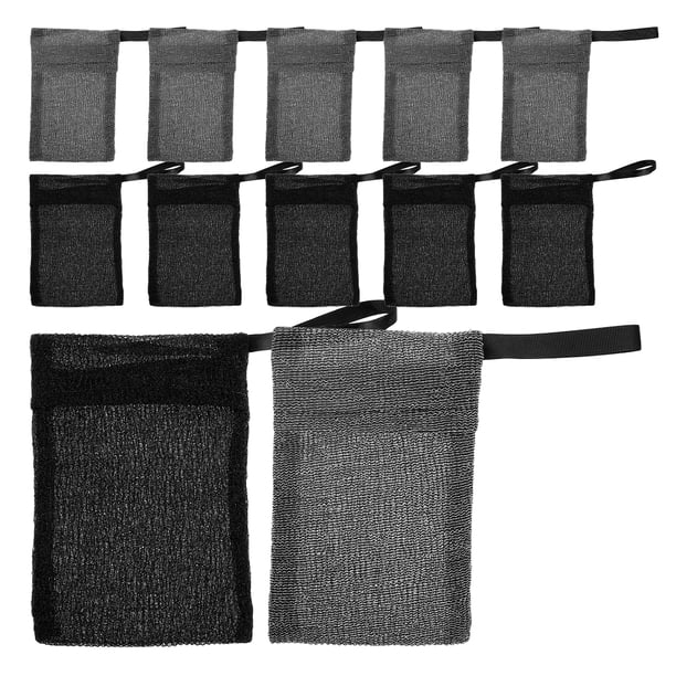 Bolsas de jabón para barra, bolsas de almacenamiento de jabón, red de espuma para jabón, bolsas de jabón portátiles para barras de jabón, 12 Uds.